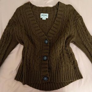 American Eagle Outfitters Dark Brown Cardigan